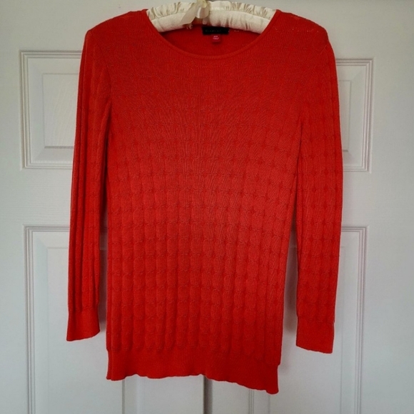 Vince Camuto Women's Sweater, Cotton/Viscose/Modal, Coral/Pink, Petite XS - Picture 3 of 11